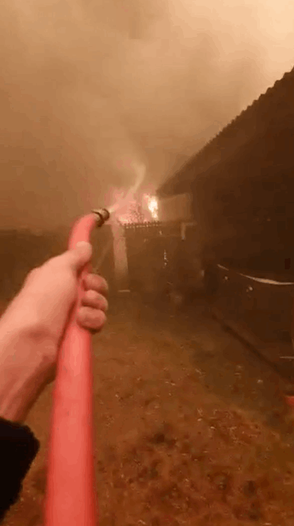 Saving houses bushfires Batemans Bay nsw Australia